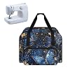Sewing Machine Carrying Case Fits Most Standard Sewing Machines, Blue Butterfly Sewing Machine Bag with Handle Fully-Padded Interior