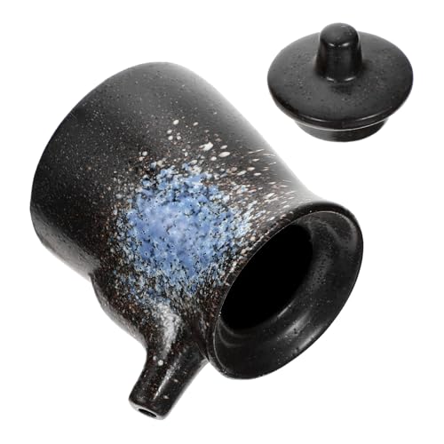 Cabilock Pentola Per Aceto e Salsa Di Soia in Ceramica Blanca Stile Giapponese Dispenser Condimenti Sicuro Per Olio Aceto e Vinaigrette Per Casa e Ristoranti