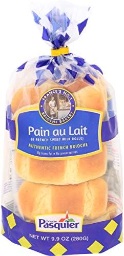 Brioche Pasquier - Authentic French Brioche Pain au Lait Sweet Milk Rolls, 9.9oz (280g)