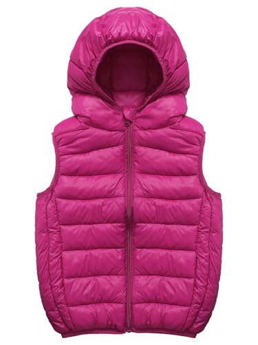 Kids Girls Puffer Vest Padded Hooded Windproof Coat Sleeveless Zipper Jackets for Casual Winter Snow Outerwear3