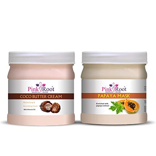 Image of Pink Root Cocoa Butter Cream 500gm with Papaya Mask 500gm