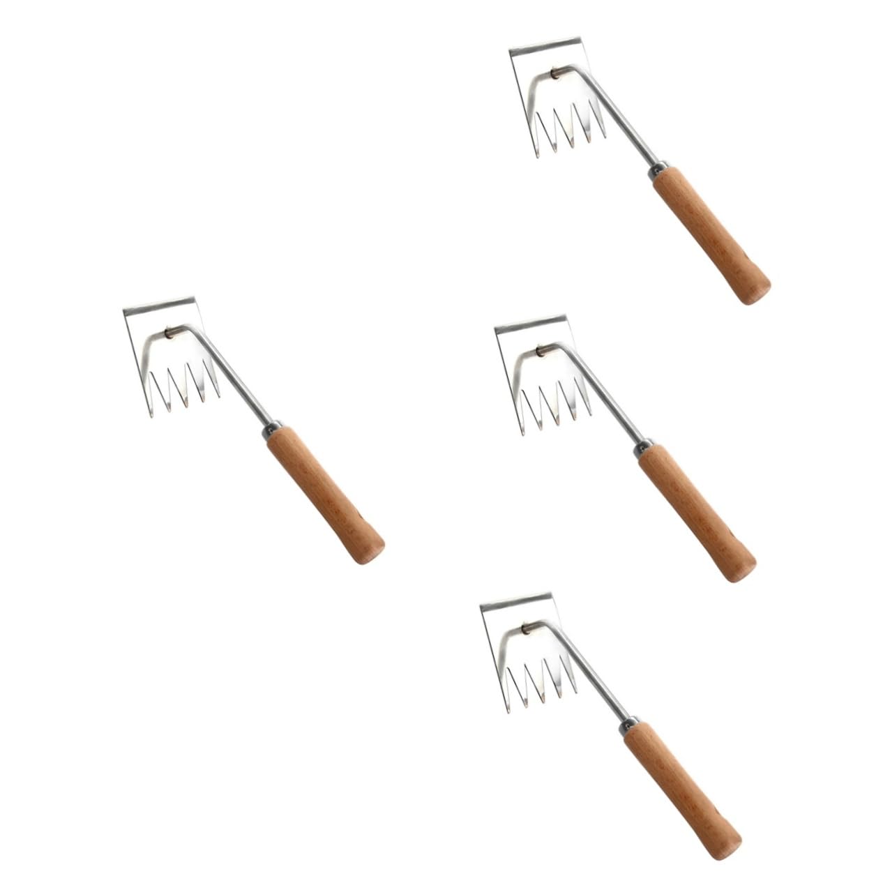 Toyvian 4 Stück Ergonomisches Gartenwerkzeug Multifunktionales Unkrautentfernungsgerät für Anfänger für Müheloses Jäten und Gartenpflege