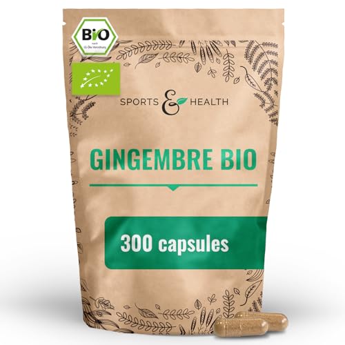 Gingembre gelule - BIO - 300 gélules pleines de gingembre bio - 6...