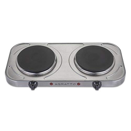 Fogão Elétrico Portátil Mesa 2 Bocas Camping Kit 02 unidades