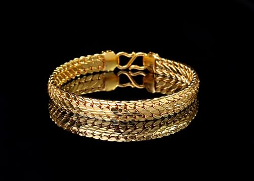 Image of CUTE GOLD Bracelets for Boys /Chain Bracelet for Men's Birthday Gift for Men's and Boys Gift for Husband (8-Inch)