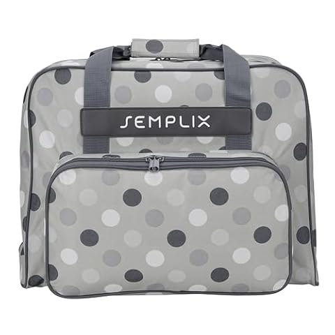 SEMPLIX Torba na maszynę do szycia Polka Dots 45 x 34 x 24 | stabilny transport i przechowywanie torba w wielu świeżych kolorach, do wszystkich powszechnie stosowanych domowych maszyn do szycia