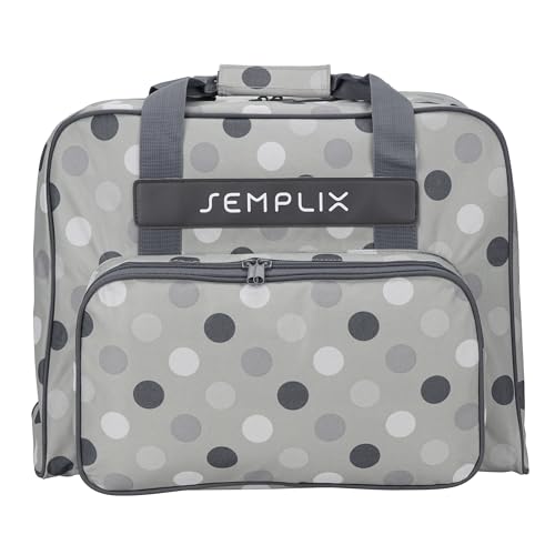 SEMPLIX Torba na maszynę do szycia Polka Dots 45 x 34 x 24 | stabilny transport i przechowywanie torba w wielu świeżych kolorach, do wszystkich powszechnie stosowanych domowych maszyn do szycia