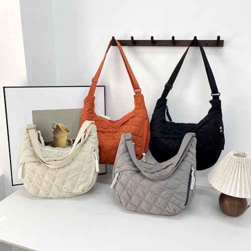 Image of Nylon Crescent Crossbody Bag for Women Shoulder Tote Handbag Casual Sling Bag Dumpling Purse Bag for Outdoor Travel