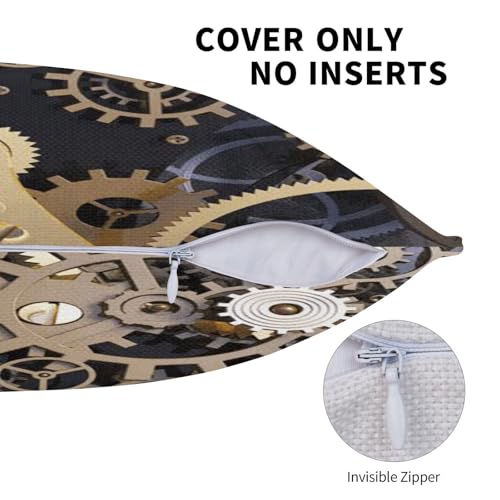 Housse de coussin steampunk robuste en imitation lin pour rénover un canapé - 6