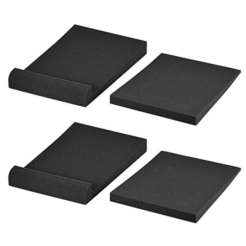 Btuty Paquete de 2 almohadillas de espuma acústica de aislamiento para altavoz de monitor de estudio, máx. 9.6 x 7.7 pulgadas, área utilizable Cover