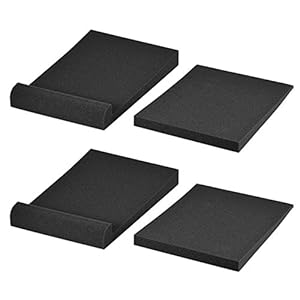 pedkit Monitorisolatiekussen, 2 stuks Studio Monitor Luidsprekerisolatie Akoestische schuimkussens Max. 9,6 ” * 7,7 ” bruikbaar gebied