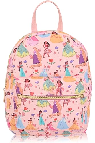 Disney Princess Backpack for Women Men Unisex | Cute PU Leather 10 Mini Princess Backpack Purse Shoulder Purse | Princess Bag and Princess Accessories