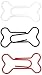 CREATIVE IMPRESSIONS Painted Metal Dog Bone Paper Clips 1.125" X.5 15/Pkg, Red, White & Black