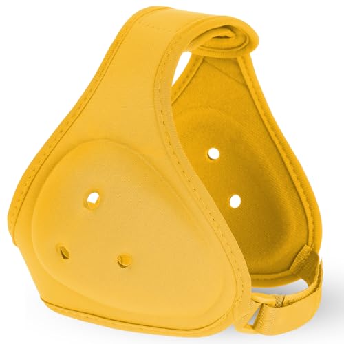 Tellegloww Wrestling Headgear for Kids Youth Soft Grappling Headgear Adjustable Wrestling Ear Guard for Adults(Yellow,Classic Style)