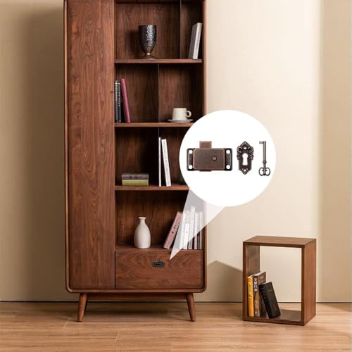 Namvo Antike Schranktürschloss-Sets, Antikes Schrankschloss mit Schlüssel, Vintage-Schranktürschloss für Kleiderschr?nke, Schr?nke, Schubladen, Kisten