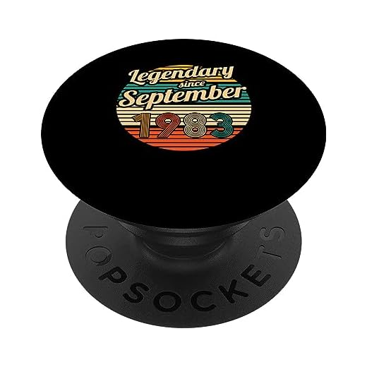 Legendario desde septiembre de 1983 40 cumpleaños hombres PopSockets PopGrip Intercambiable