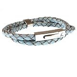 WAVEPIRATE® Echt Leder-Armband Two F Heaven 41 cm Edelstahl-Verschluss in Geschenk-Box Surfer Männer Herren