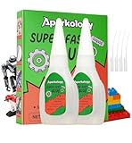 Aporkology Super Glue for Plastic Toys, Models, Miniatures & Legos, Heavy Duty Quick Dry Strong Bond Adhesive for PLA, 3D Printing, ABS, PVC, 10g*2