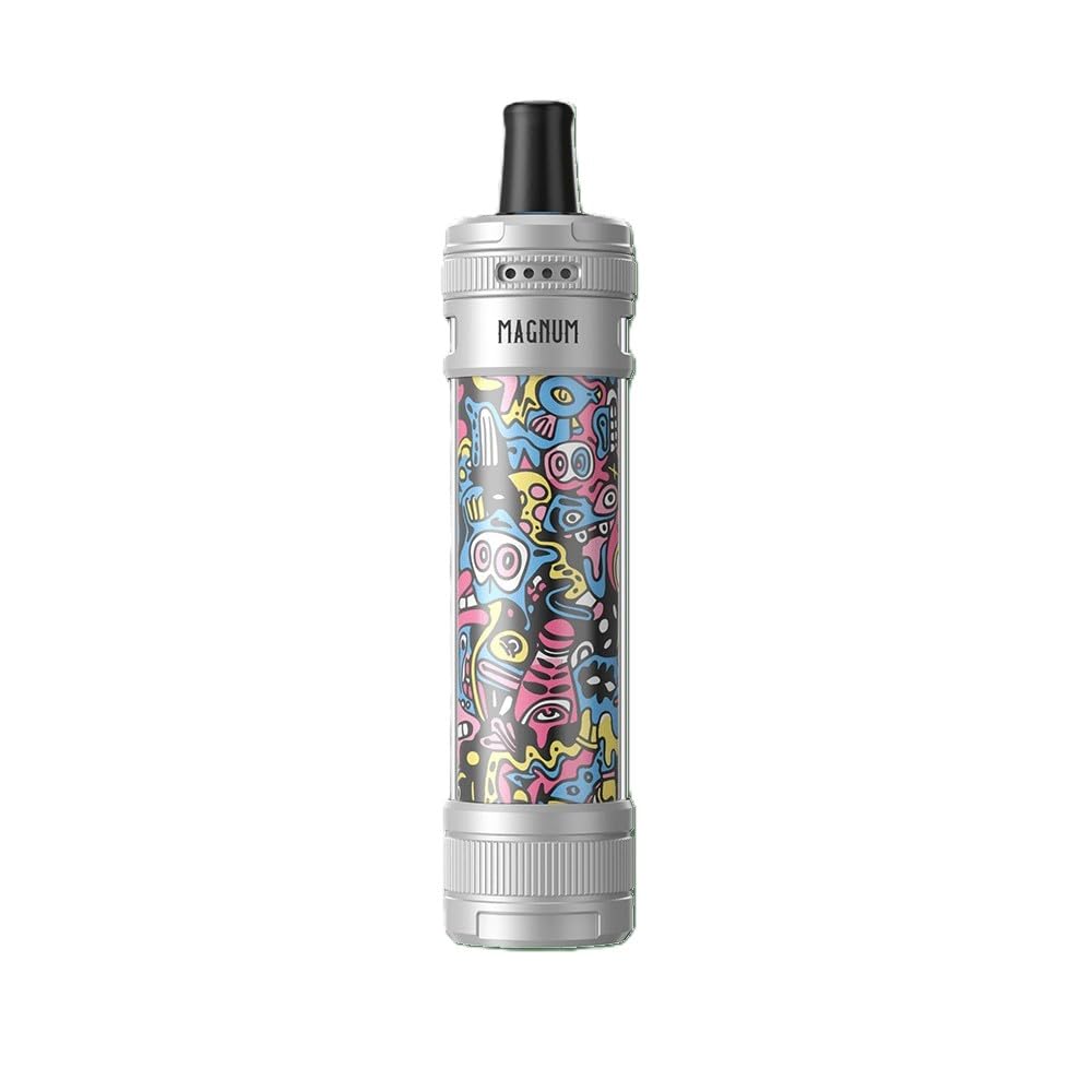 Aspire Magnum Sigaretta Elettronica da Polmone - Svapo Kit Completo per Shisha Narghilè Elettronico con Batteria 3800 mAh, Pod 6ml, Coil 0.4Ω, Tiro Automatico (Silver Little Monsters)
