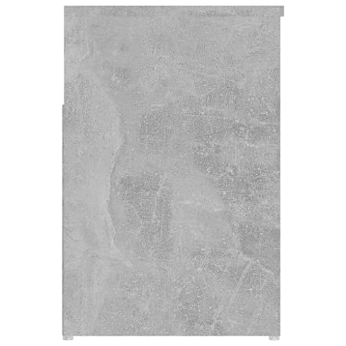 Zapatero gris hormigón de 80 cm con almacenamiento y estante para pasillo 7