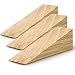 Wooden Non Slip Door Stop Stopper Wedge 3 Pack Of Stoppers Hand Made For All Surfaces Home & Office Woodgrain