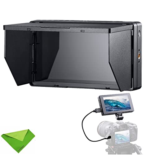 GODOX GM55 On-Camera Monitor 5.5 Inch IPS Touch Screen 1920 x 1080 IPS Screen Support 4K HDMI Output Camera Field Monitor Compatible 3D LUT Rec.709 for DSLR ILDC Cameras (Battery NOT Included)