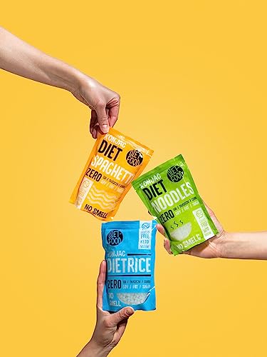 Diet-Food Shirataki Spaghetti - Low Carb Bio Konjac Nudeln | 200 Gramm Kalorienarmes Veganes Essen, Fettfrei, Sojafrei, Glutenfrei Schlankheits Nudeln, Glucomannan