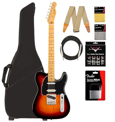 Fender American Professional Classic Hotshot Telecaster - 3-Color Sunburst Bundle with Gig Bag, Strap, Cable, and Guitar Cleaning Kit