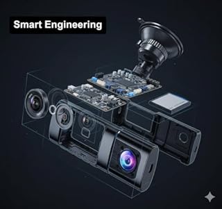 Dashcam Auto sans Fil Tendance, caméra Voiture 1080P avec Batterie, Vision Nocturne, Mode Parking détection de Mouvement, Installation Rapide pour vidéos virales de trajets et preuves d’Incident