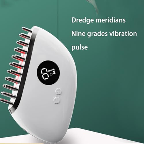 Peigne de massage rechargeable à 9 vibrations pour cuir chevelu brosse compacte