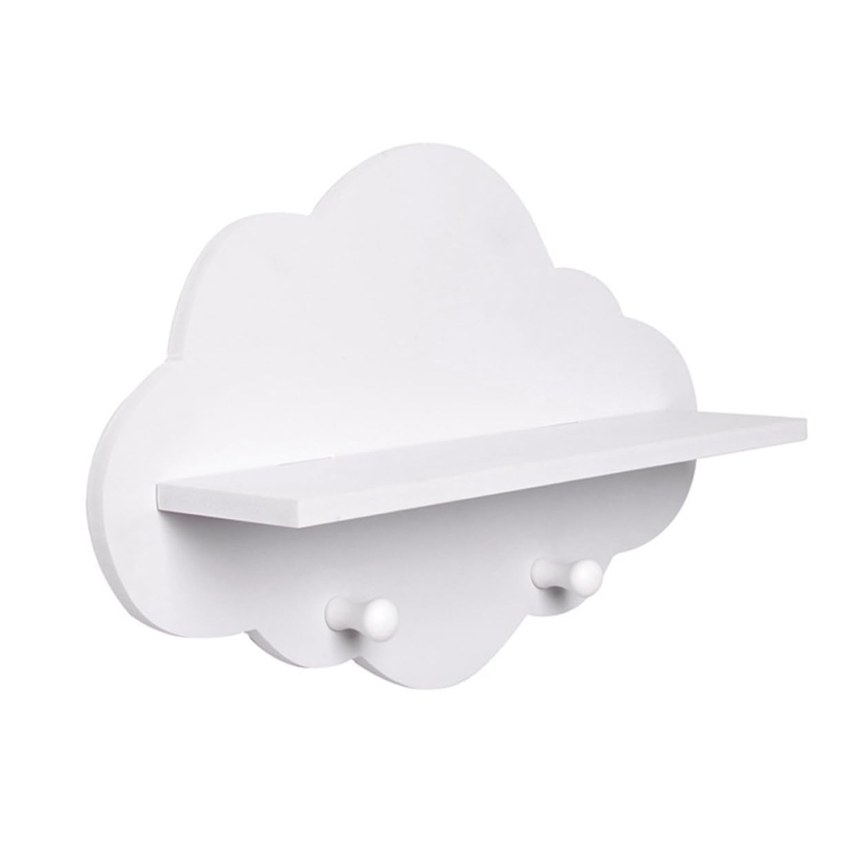 Multifunctional Storage Rack Storage Shelf Rack Porch Organizer Rack Cloud Shape Shelf Entryway Floating Shelves Coat Wall Rack Shelves Coat Hooks White Nordic Hanger Wpc