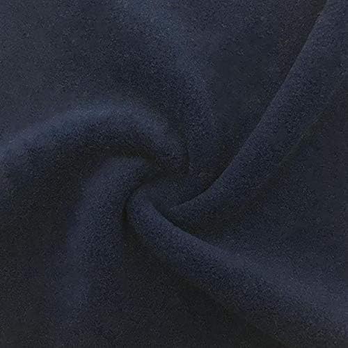 Solid Navy Anti-Pill Fleece Fabric by The Yard (Extra Heavy Weight)