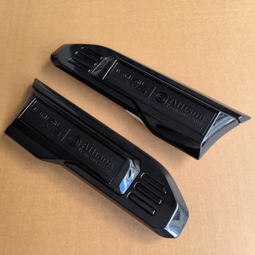 Image of 2pack OEM 2024+ 6.6L V8 Allison Vent 3D Emblem Replacement for Sierra 2500HD 3500HD 86790678 (Gloss Black)