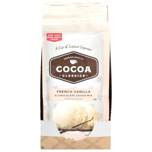 Cocoa Classics French Vanilla & Chocolate Cocoa Mix, Kosher, Gluten Free, 1.25 Ounce (Pack of 12)