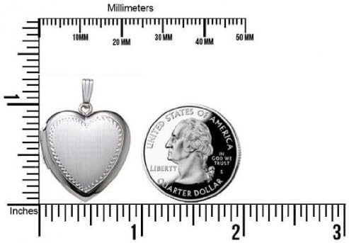 PicturesOnGold.com Sterling Silver Heart Picture Locket 3/4 in X 1 Inch in Sterling Silver - Image 2