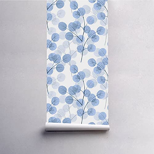 Papier Peint Auto-Adhésif 290x290 cm Coloray Branches Rondes Feuilles pour Salon et Meuble