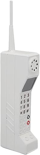 Miniatura 8 de JTLB Modelo de teléfono celular retro a la antigua usanza, adorno de simulación vintage, accesorios fotográficos para el escenario del hogar (blanco)