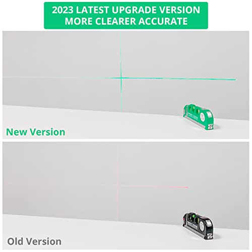 Semlos Laser Level Line Tool, Multipurpose Laser Leveler Tool Kit With Metric Rulers 8Ft/2.5M, Rechargeable Battery For Picture Hanging Cabinets Tile Walls - 2023 Latest Upgrade Version #TOP1