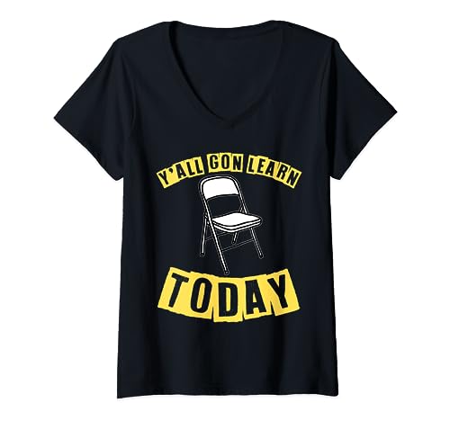 Photo de Drôle Alabama riverboat brawl meme chaise pliante humour tee T-Shirt avec Col en V