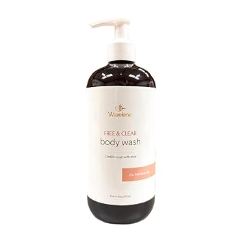 Waxelene Body Wash, Free And Clear, Home Size, 16oz, 475ml, For Sensitive Skin Safe, eczema, psoriasis, dermatitis, biodegradable, reef safe