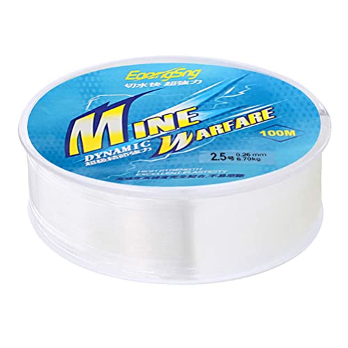 100m Nylon Angelschnur, 0,265 mm Durchmesser Transparente Monofile Angelschnur Starke Spannung Angelschnur Reißfest…