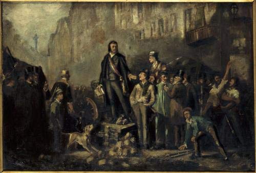 Painting Poster - Victor Baudin (1811-1851) sur la barricade du faubourg Saint-Antoine, le 3 d�cembre 1851, 24"x16.5", Gloss finish
