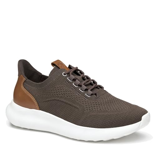 Image of Johnston & Murphy Men's Amherst 2.0 Knit Plain Toe Dark Brown Knit 14 Medium
