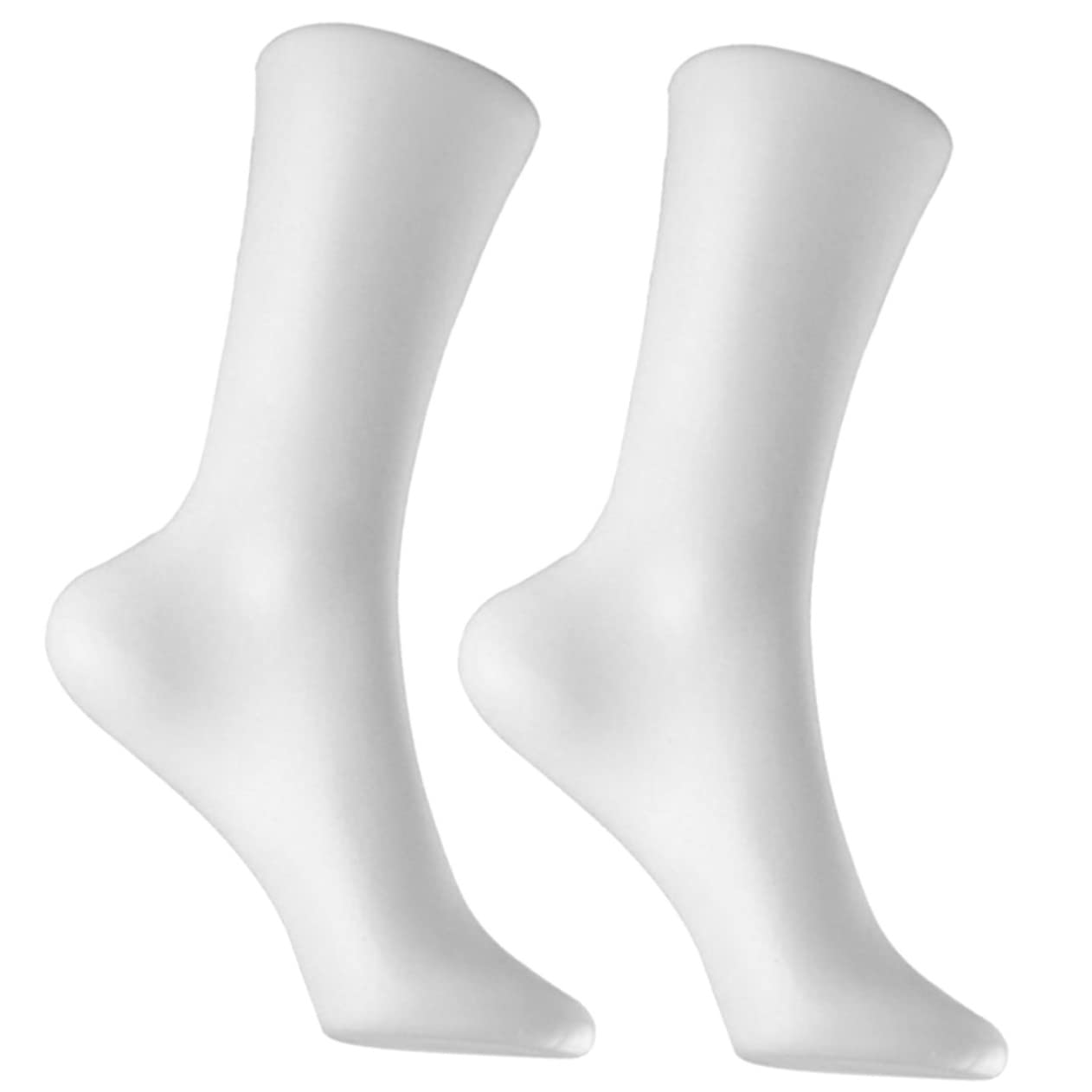 Alipis Foot Mannequin Display Model for Socks Anklets Jewelry - Realistic Woman Leg Tool White Feet Manikin for Retail Store Presentation