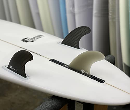 Culture Supply 4.5\" Fiberglass Surfboard Center Fin - Converts 2+1 Setup into a Tri Fin Thruster (Translucent Red)