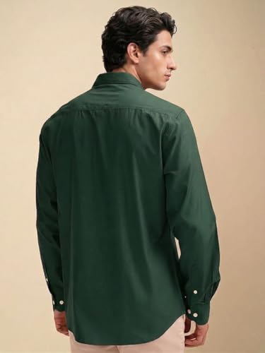 Image of Cozytton Men's Pure Cotton Solid Stylish Casual & Formal Wear Shirt | Stylish Regular Fit Full Sleeve Comfortable Office Party Trendy Shirt - Multi Color