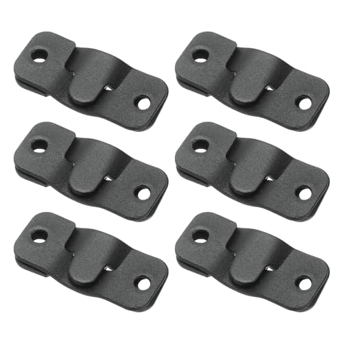 Image of uxcell 12 Pcs Flush Mount Bracket, 43 x 19mm Interlocking Photo Frame Hook Picture Hangers for Hanging Headboards Display Wall Mount Hardware, Black