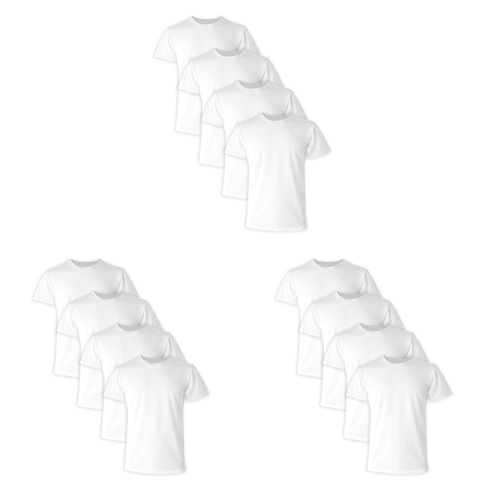 Hanes Men's Ultimate Comfort Fit Cotton Stretch Crewneck Undershirts, Multipack
