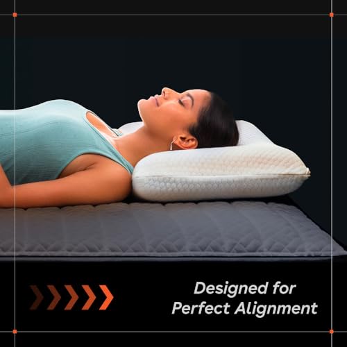 Image of Duroflex Energise 100% Latex Pillow - Cooling Pincore Ventilation, Medium-Soft Support, Hypoallergenic Natural Latex for Neck Alignment & Restorative Sleep (23.5x15.5 Inch)