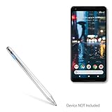 Stylus Pen for Google Pixel 3 (Stylus Pen by BoxWave) - AccuPoint Active Stylus, Electronic Stylus with Ultra Fine Tip for Google Pixel 3 - Metallic Silver